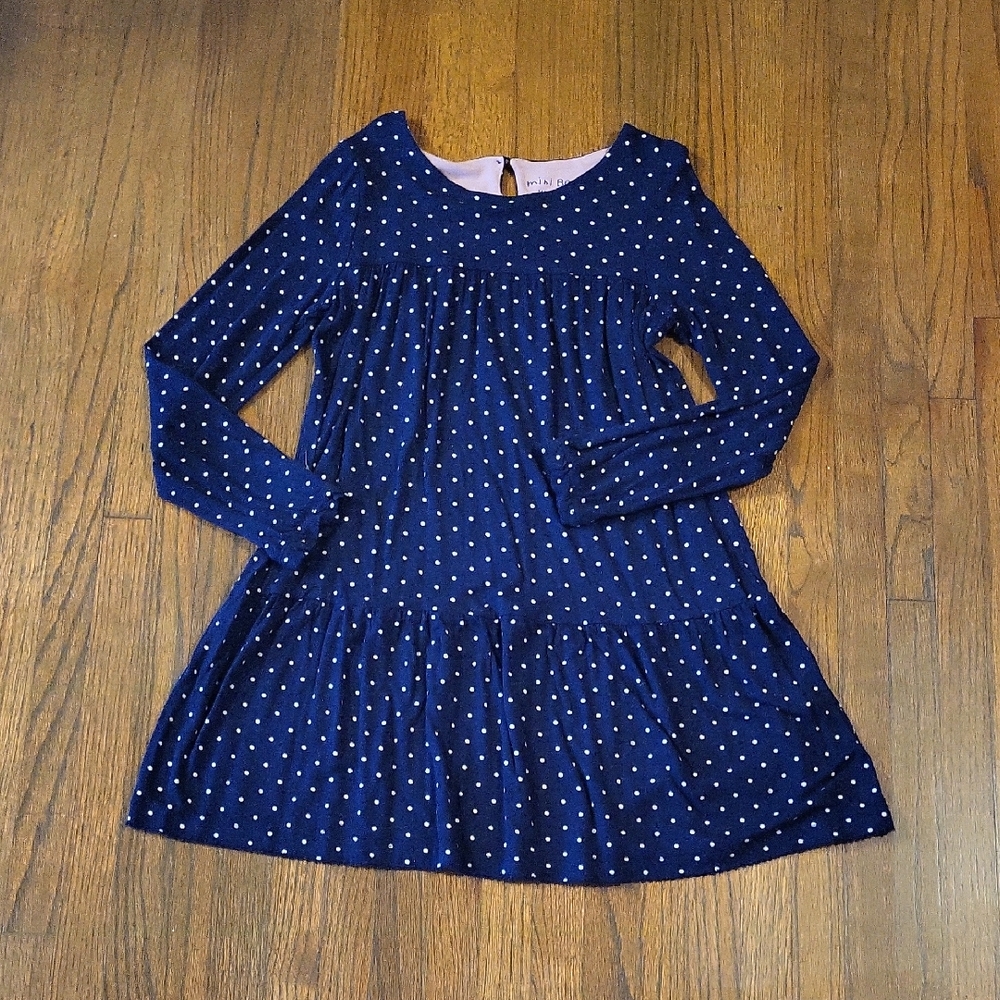 Mini Boden Navy Polka Dot Dress